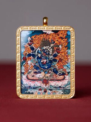 Tibetan Six-Armed Mahakala Thangka Amulet