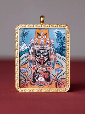 Tibetan Thangka Zashi Lhamo Amulet