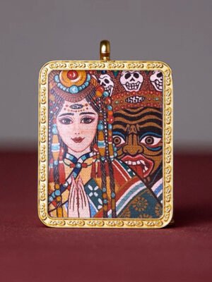 Tibetan Thangka Zashi Lhamo Amulet