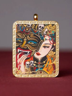 Tibetan Thangka Zashi Lhamo Amulet
