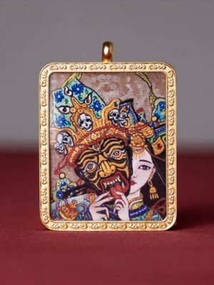 Tibetan Thangka Zashi Lhamo Amulet