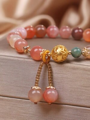 Natural Agate Bracelet - Traditional Chinese Symbol of Wealth and Good Luck